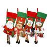 Christmas Tree Hanging Stocking Pendant Candy Gift Bag Christmas Ornament Sock for Family Home Decorations