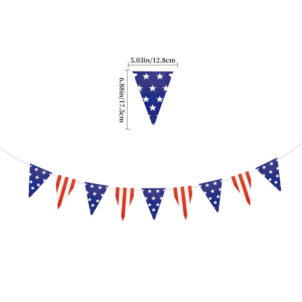 American National Day Party Decoration, Independence Day Paper Fan Flower Pennant Rain Curtain Set