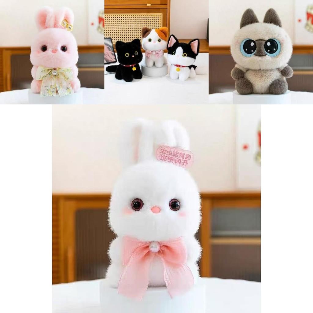 Plüschkatzenspielzeug Kurzflor Baumwolle Niedliche Tierpuppe Für Kinder Und Sammler