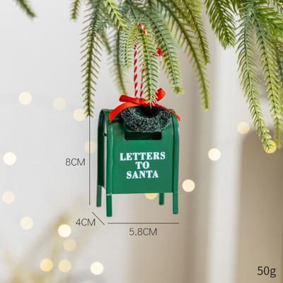 Letters To Santa Christmas Hanging Postbox Creative Santa Claus Xmas Ornament Pendant Handmade Christmas Tree Decor Festival