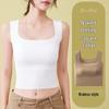 Ice Silk Camisole Tank Top for Women with Chest Pads - Seamless, No Bra Needed, Beautiful Back Design (2025)