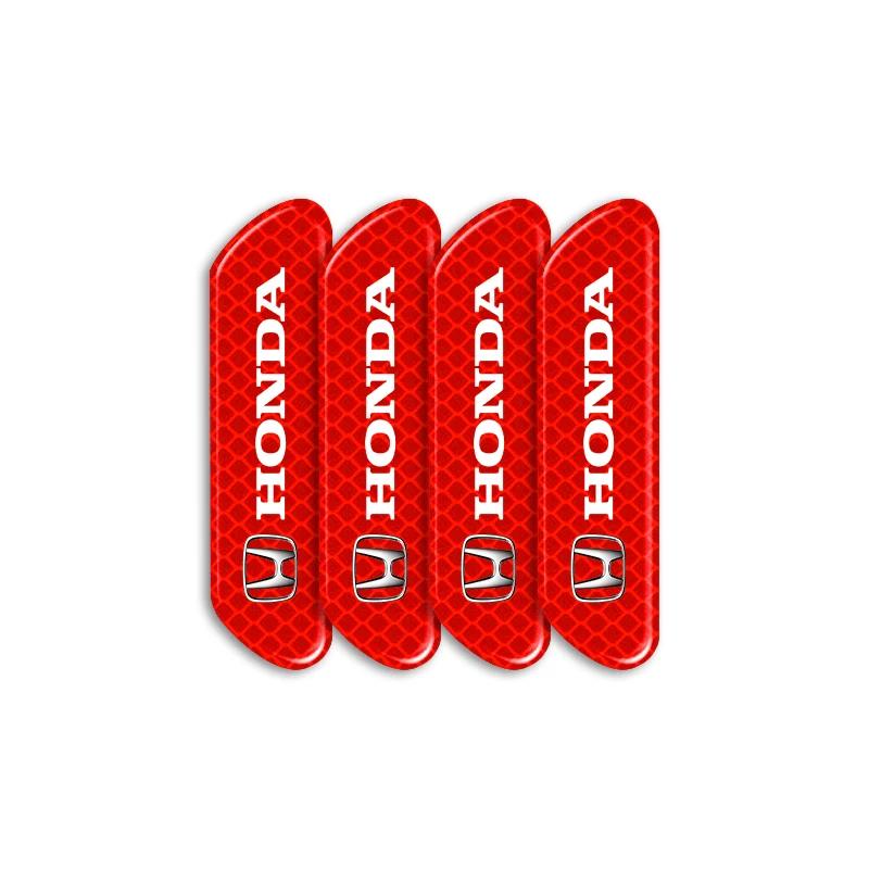 

Car Hot 2025 4PCS/set Car Reflective Strips Warning Stickers Car Styling for Honda Mugen Power TypeR Jazz City Civic Inspire Acc коричневый
