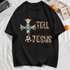 Let Me Tell You My Jesus Cross Pattern Male T Shirts Hip Hop Tee Tops Casual Cotton Clothes O-Neck Soft Loose Top