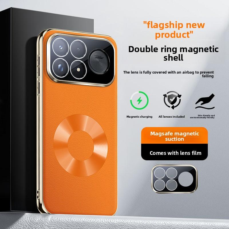 Luxury PU Leather Magnetic Phone Protection Case for Xiaomi Poco F9 Ultra F9 Pro F8 Ultra F8 Pro for Magsafe Wireless Charging Protective Cover