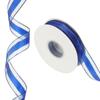 Organza Chiffon Ribbon Candy Satin Striped Sheer Craft Ribbons for Bows Making Gift Wrapping Wreath 50 Yards x 1" Decoration