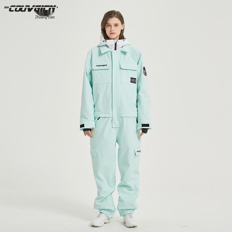 Unisex Adult Ski Suit: Windproof, Waterproof, Warm Snowboard Set for Couples