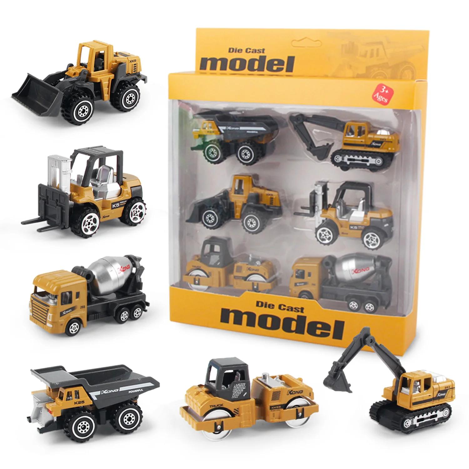 High-Quality 6Pcs/Set High-Quality Alloy High-Quality Engineering High-Quality Truck High-Quality Loader High-Quality Tractor High-Quality Excavator