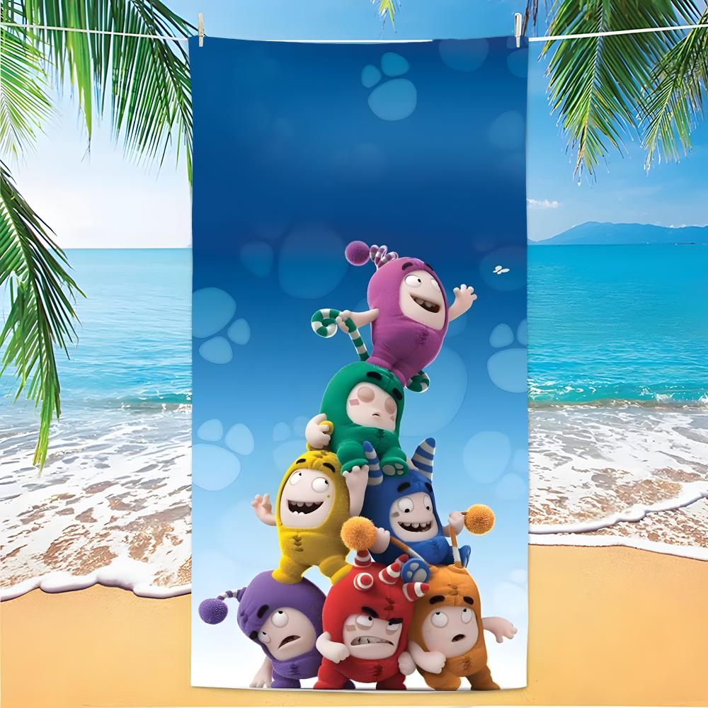 Asciugamano Oddbods Anime Asciugamano da Spiaggia in Poliestere Asciugatura Rapida Senza Sabbia Asciugamano da Bagno per Estate Piscina Viaggio Vacanza