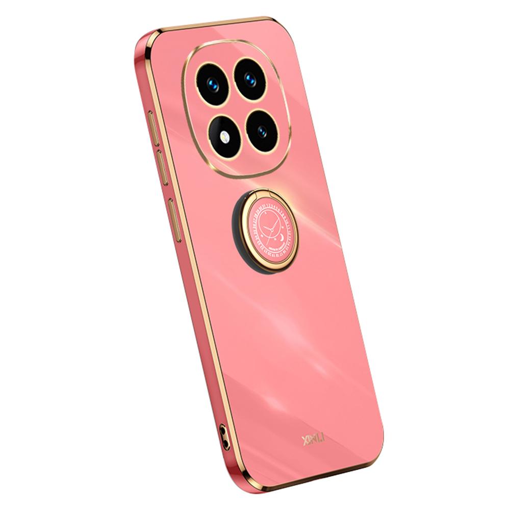 

XINLI Чехол для Xiaomi Redmi Note 14 Pro 5G/Poco X7 5G с кольцом-подставкой, гальванизированный TPU, чехол для телефона D
