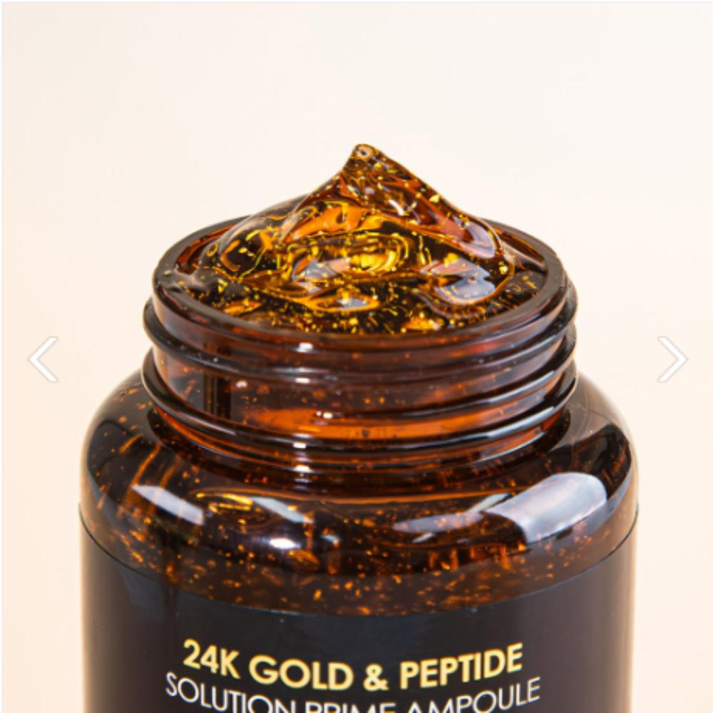Farmstay 24K Gold & Peptide Solution Prime Ampoule 250ml, Anti-Aging & Luxurious Glow, K-Beauty