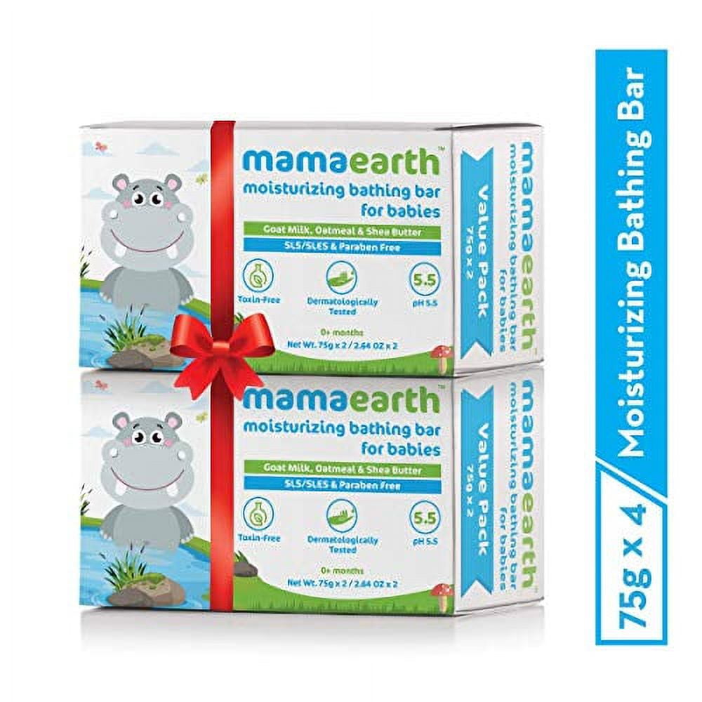

Mamaearth Bathing Bar для немовлят Ніжна ванна та догляд за шкірою - 4 набір