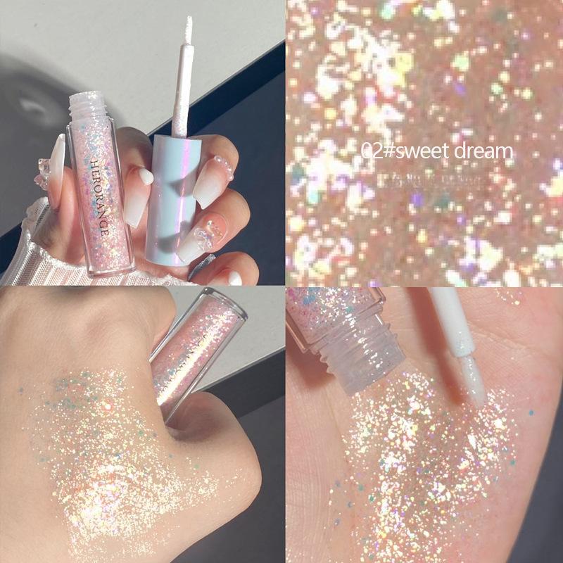 

Жидкие тени для век HER ORANGE Illusion Star, перламутровые суперблестящие хайлайтеры, жидкие тени для век с бриллиантами 02