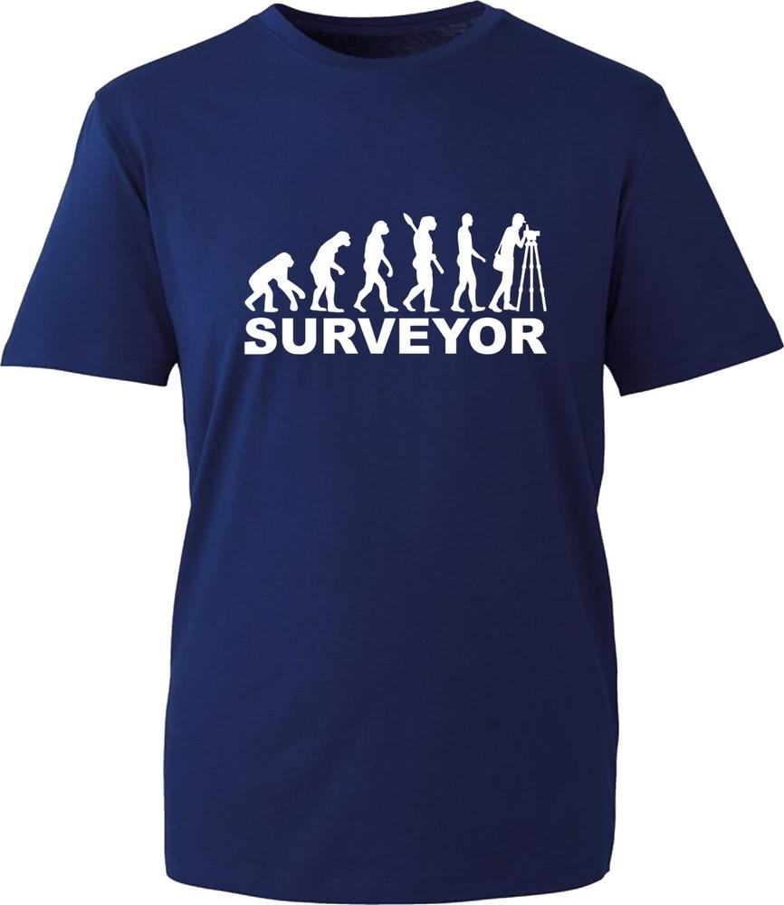 Evolution Of Surveyor TShirt Huunisex Evolution Engineering Work Wear Gift Tee Top S