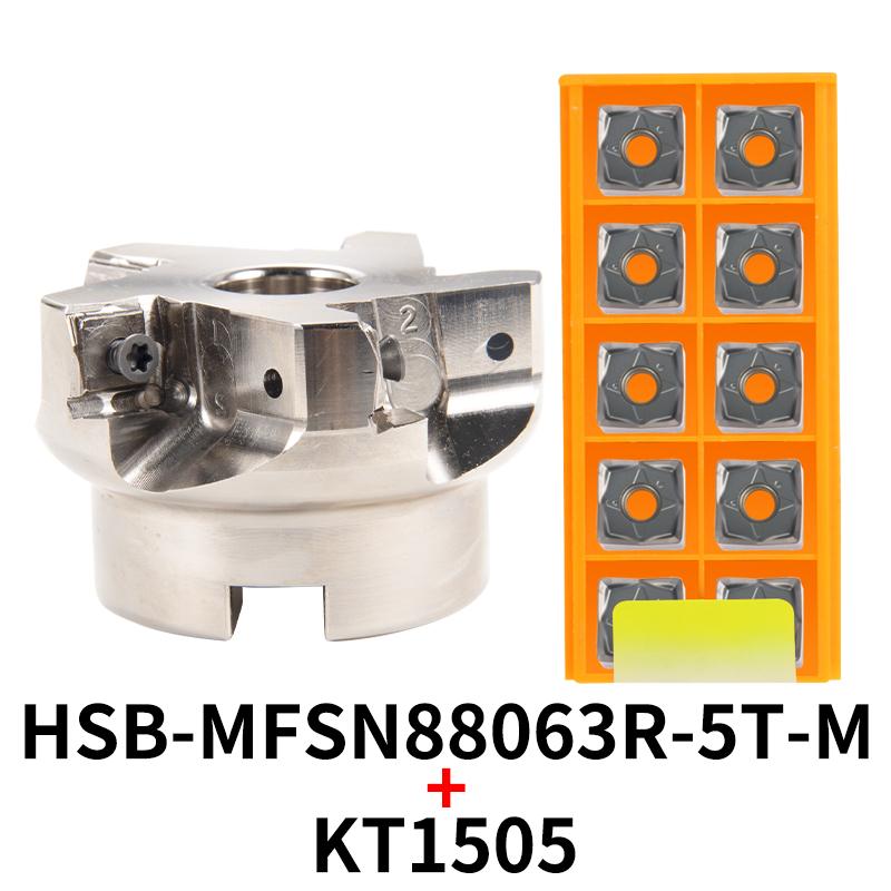 HSB-MFSN88050R-4T-M/HSB-MFSN88080R-6T-M CNC machining tool for heavy cutting MFSN milling cutter and SNMU carbide milling insert