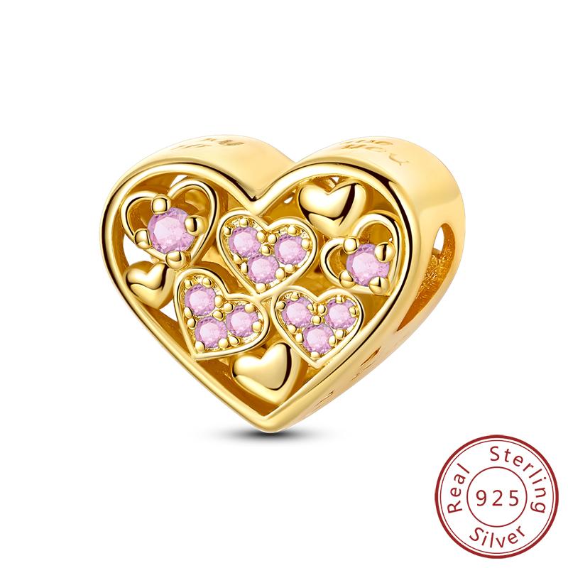 New Original Copper Charms Bead Gold Chameleon Turtle Cat Charm Fit Bracelet Dangle Pendants Diy Women Jewelry Gift