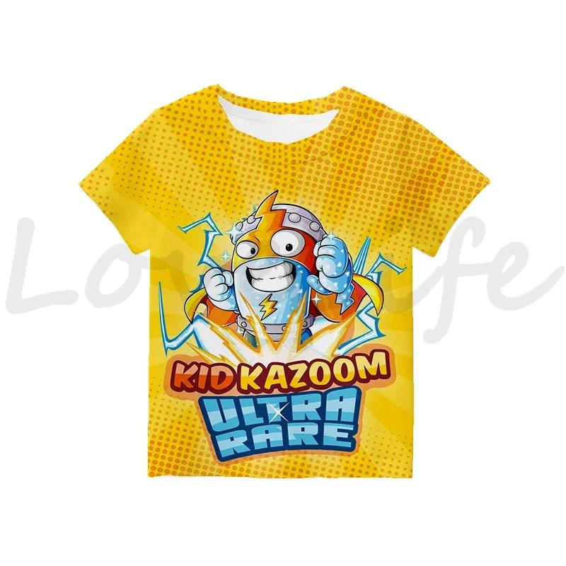 Kids SuperTings T Shirt Harajuku Boys Girls Cartoon Print T-shirts Summer Short Sleeve Children's Clothing Comfortable Tee Tops