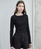 Left Seoul Cotton Layered Top [Black]
