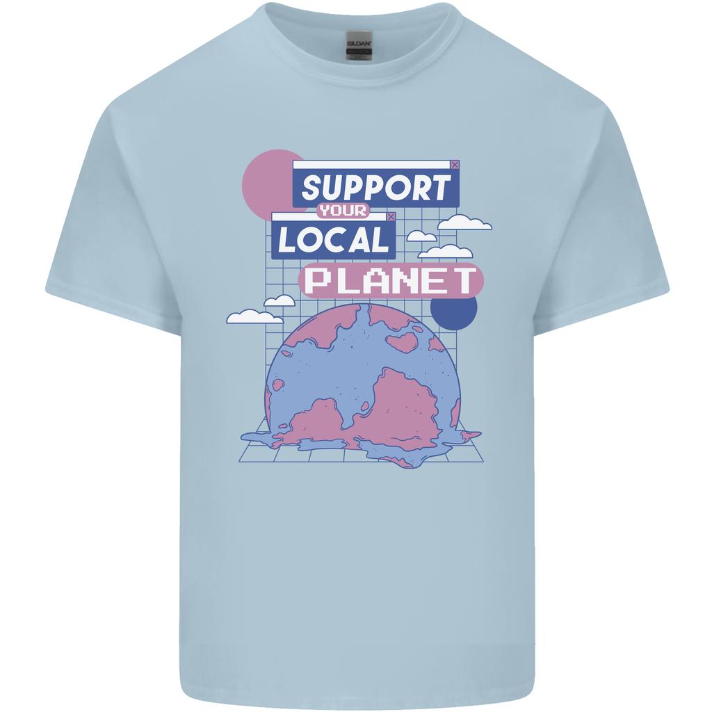 Support Your Local Planet Climate Change Unisexs Light Cotton TShirt