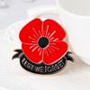 Red Poppy Pins Lapel Brooches Apparel Badges Pins for Women Girls On Veterans Day Memorial Day Remembrance Day Present