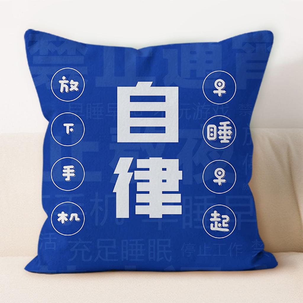 Selbstdisziplin Zitate Quadratisches Kissen Zuhause Abnehmbares und Waschbares Kissen Büro Nickerchen Spezialkissen Kissen
