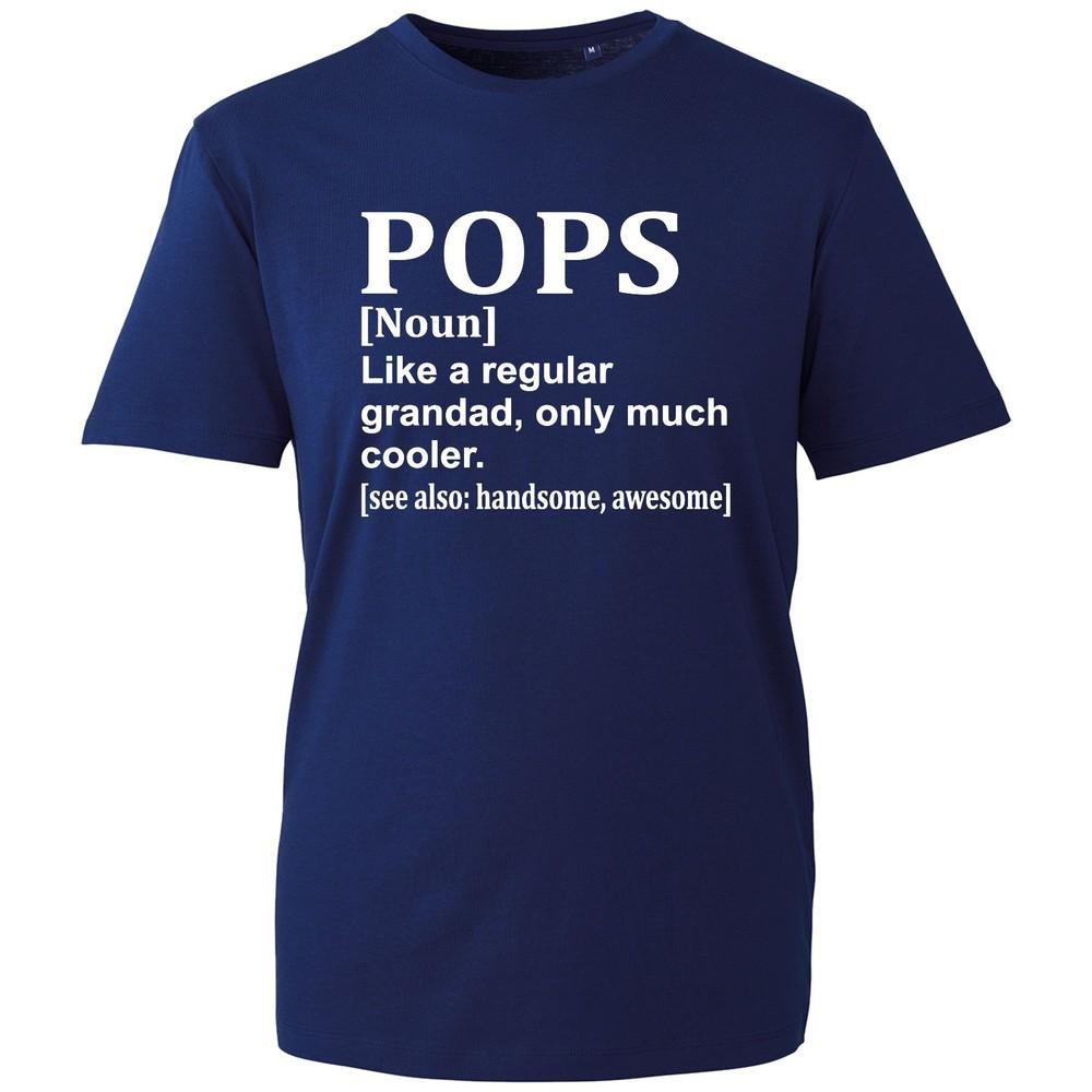 Pops Definition T Shirt Unisex Funny Grandad Father Day Gift Typography Novelty S