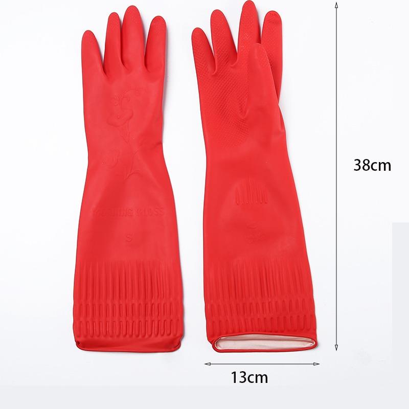 Geschirrspülhandschuhe Widerstandsfähige Wasserdichte Gummihandschuhe Lange Handschuhe Küchenreinigungswerkzeuge Küchenzubehör Wasserdichte Handschuhe