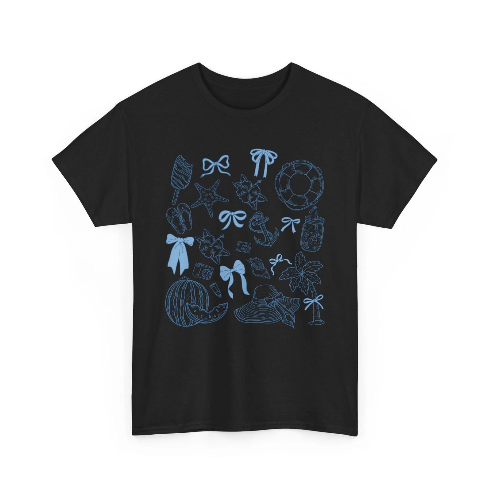 Beach Vibes T-Shirt | Summer Ocean Waves Tee | Coastal Summer Coquette Beach M