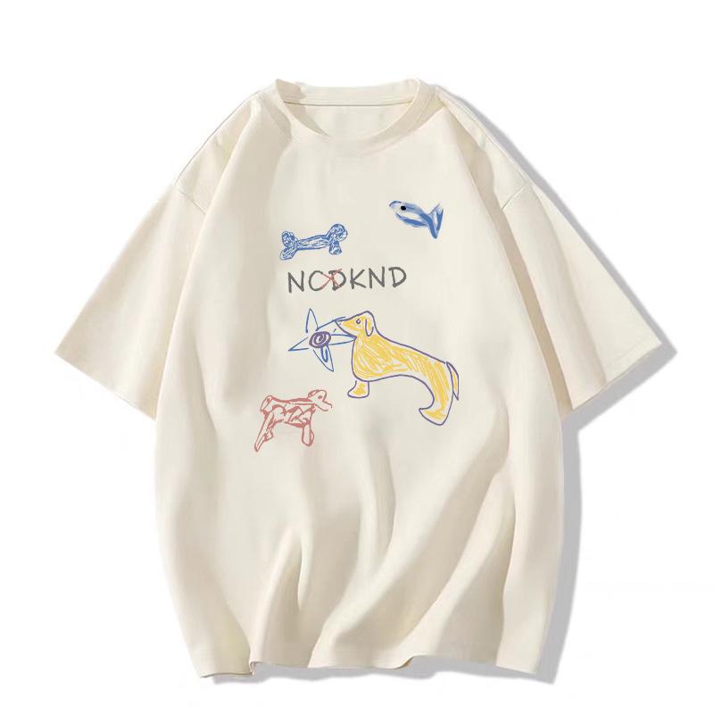 

Женская футболка больших размеров с коротким рукавом серого цвета - Летний дизайн, Свободный крой XL (115-130 kg) абрикосовый