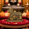 Messing Nandi Idol 4,5 cm für Heimtempel & Pooja-Raum Handgefertigte Nandi Statue für Shiv Pooja,
