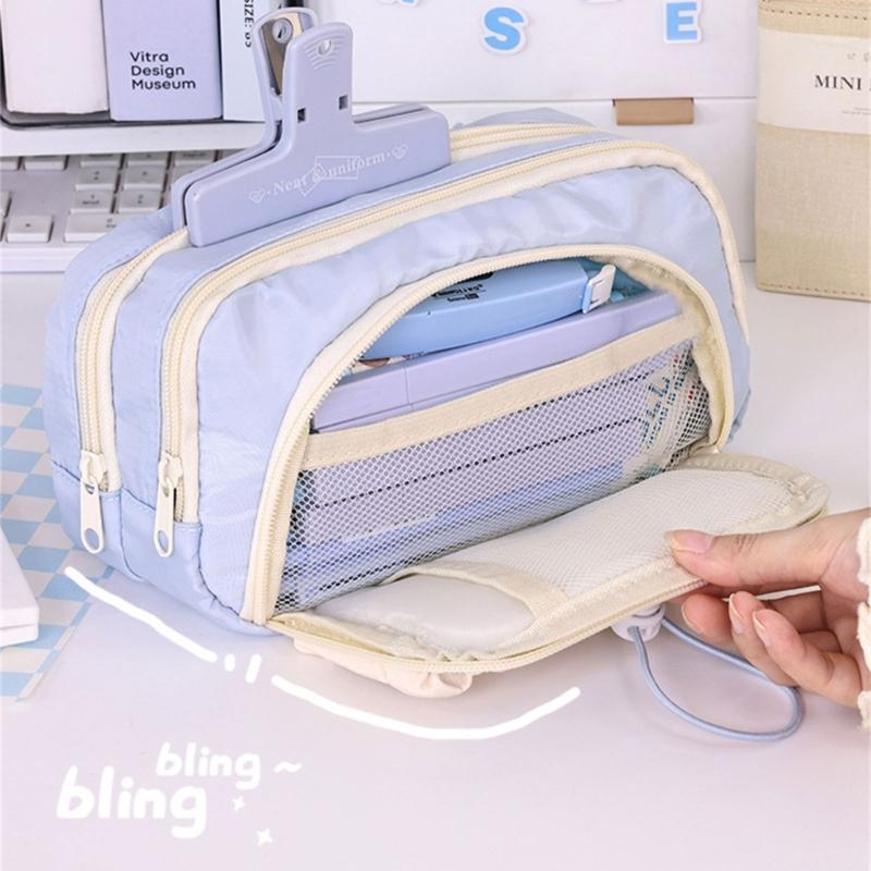 Stylish Rope Tie Organizers With Multiple Compartments Spacious Storage Waterproof Pen Organizers For Students