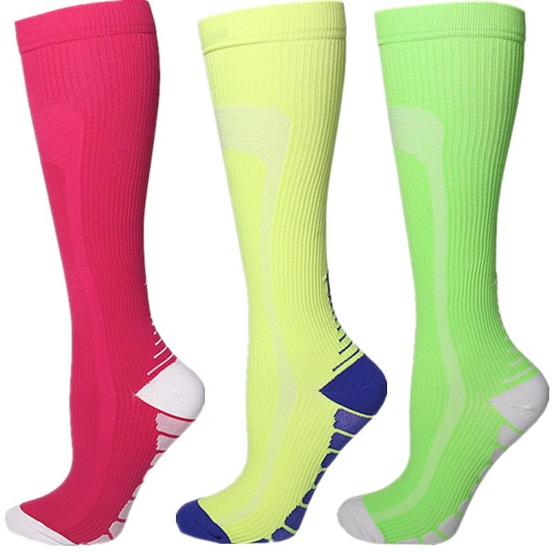1/3 Pairs Compression Socks Knee High 20-30 Mmhg Fit Medical Edema Diabetes Varicose Veins Running Marathon Sports Socks