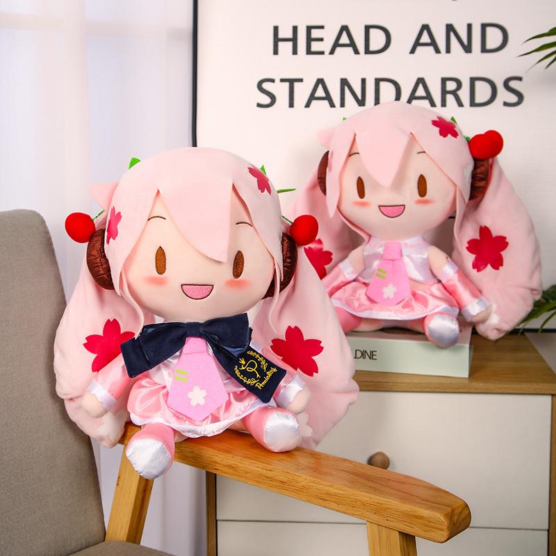 32-35cm Kawaii Japanese Anime Plush Stuffed Toy Hatsune Miku Plush Doll Soft Pillow Future Doll Cute Birthday Xmas Gift for Kids