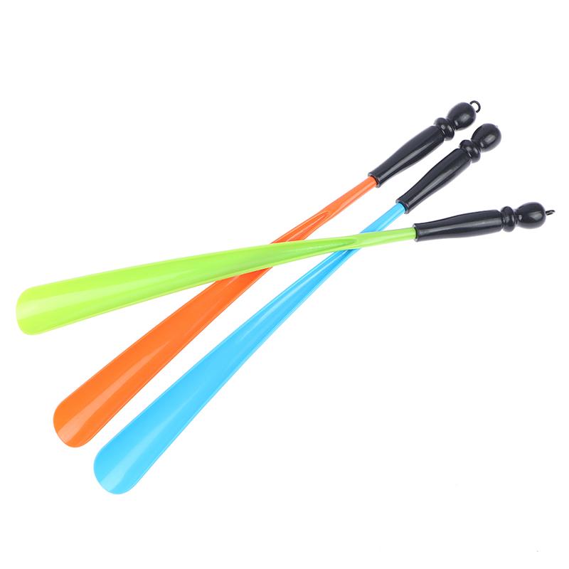 Plastic Extra Long Shoehorn Lazy Shoe Helper Long Handle Shoes Lifter Pull Shoehorn Slip Handle Long Shoehorn Random Color