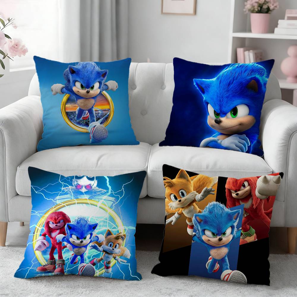 SSuper SSonics the HHedgehog Pillow Case for Sofa Living Room Home office Decor Protective Cover