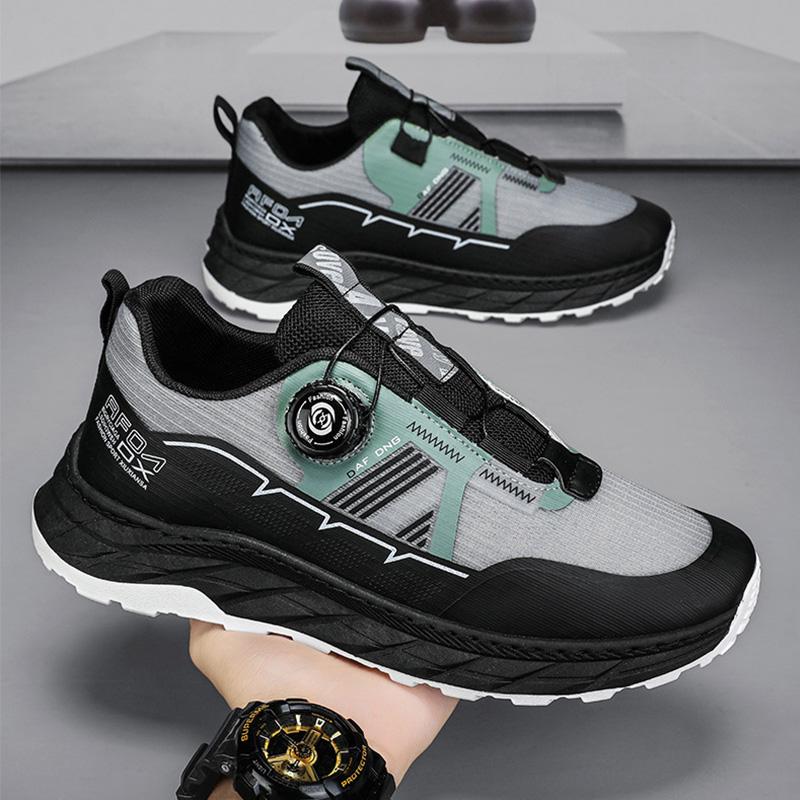 Summer On New Mesh Fabric Breathable Sports Fashion Shoes Thick Soles Increase Casual Personality Knobs Daddy Shoes Men's Shoes