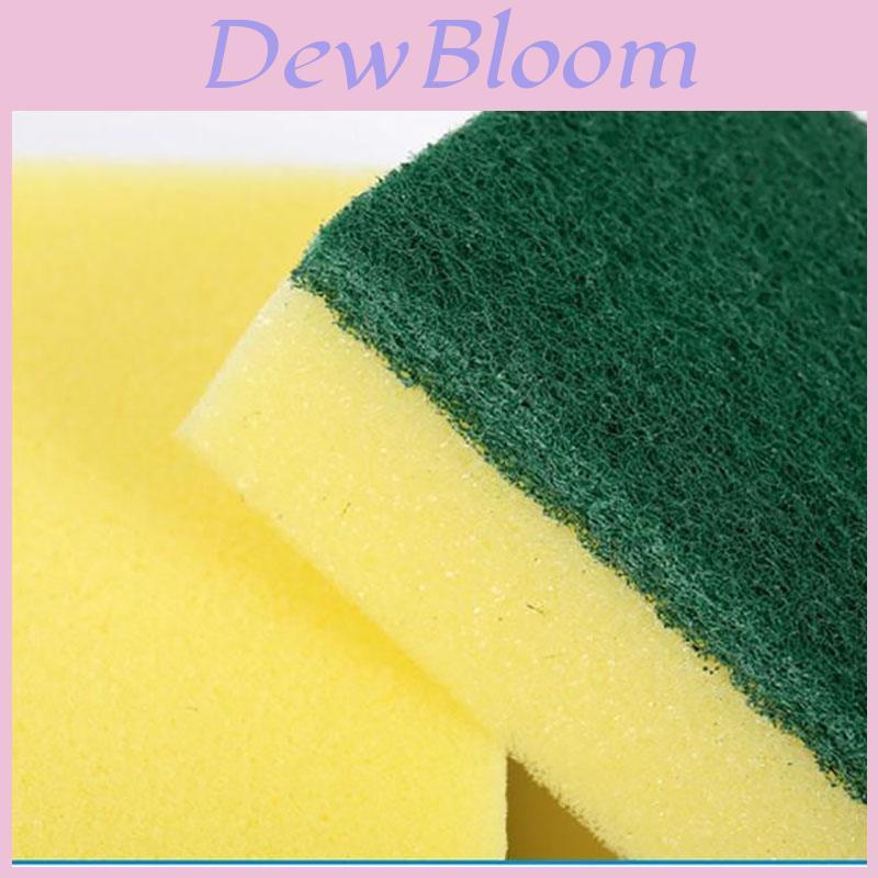 8pcs Versatile Kitchen Scrubber Yellow And Green Sponge For Efficient Cleaning