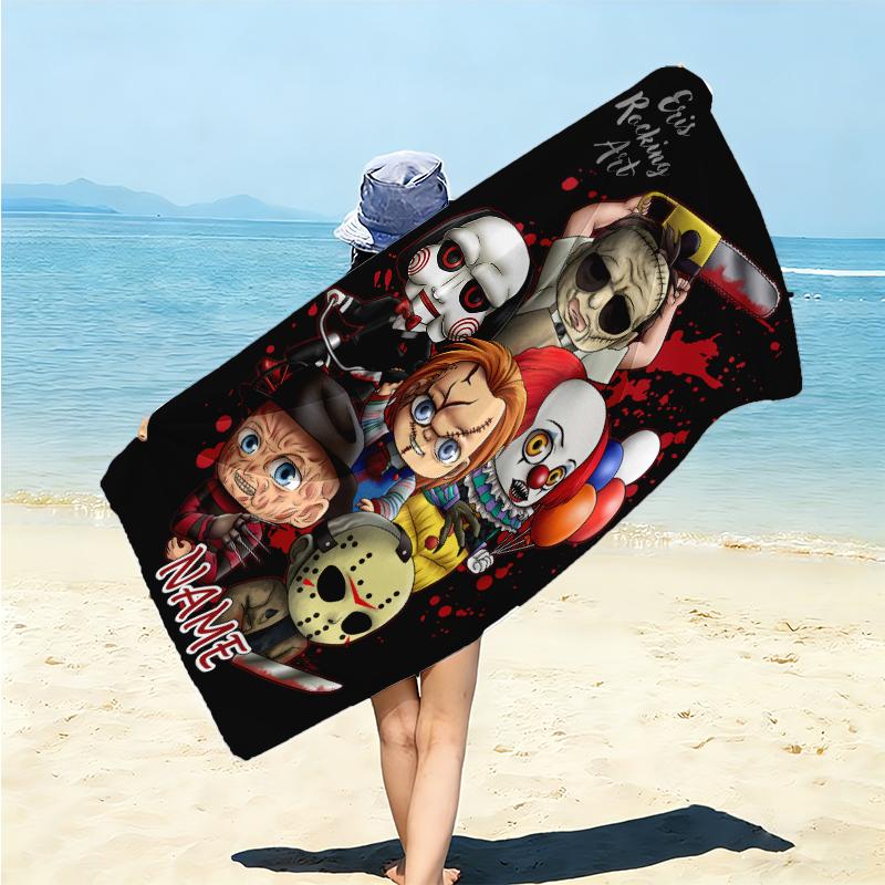 1Pc Clown Room Beach Towel Microfiber Beach Towel Thin Absorbent For Beach Swimming Yoga Bath Sports 0917181