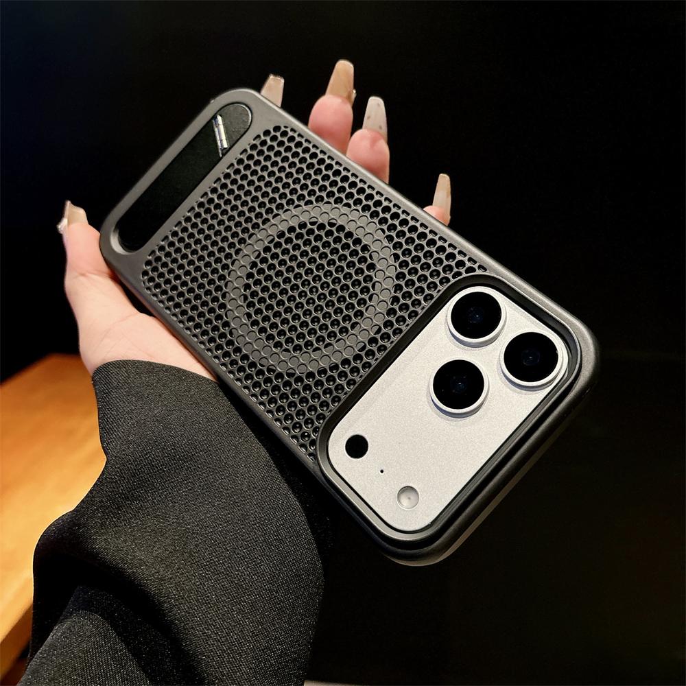 Heat Dissipation For Magsafe Case For iPhone 17 Pro Max Air 16 15 14 Plus 13 12 Breathable Wireless Charge Stand Cover