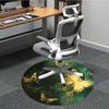 1PC Butterfly Art Office Round Area Rug, Mat Suitable For Office, Under Office Chairs Bedroom Living Room Home Decor, Room Deco