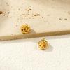 2 PCs 304 Stainless Steel Charms 18K Gold Plated Flower Double Sided Pendants For DIY Necklace Earrings Bracelet Jewelry Making