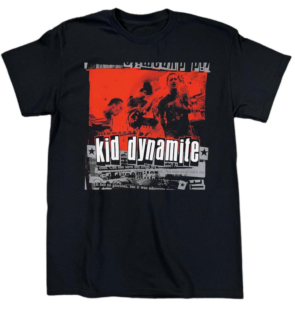 НОВАЯ Черная футболка унисекс из плотного хлопка с принтом Kid Dynamite Band S5XL AG774 L
