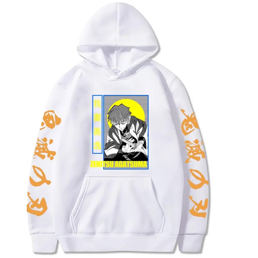 

Худи с графикой Агацума Зеницу Унисекс Осенне-зимний плюшевый свитер Харадзюку Уличная мода Пуловер Мужская Женская Одежда 3XL