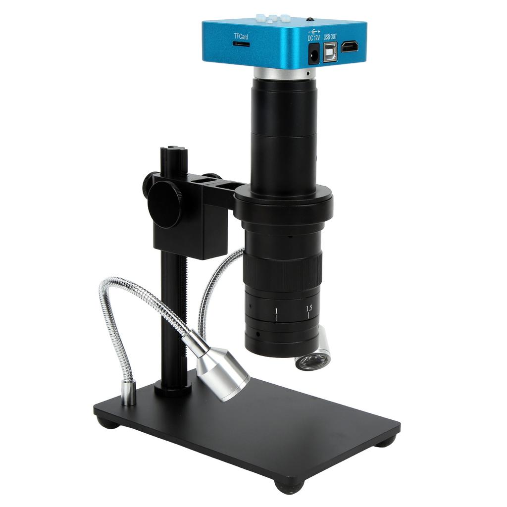 Industrial Microscope Camera 34MP 2K 180X High Resolution Aluminium Alloy Sturdy Durable USB Microscope CameraEU Plug