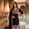 *Launching New  Đěsigner Party Wear Look Pur Glass Satin Top & Farshi Palazzo With Dupatta set*