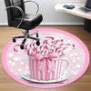1pc Candy Canes Chair Carpet for Office, Non Slip, Soft and Durable Office Rug for Interior Decoration