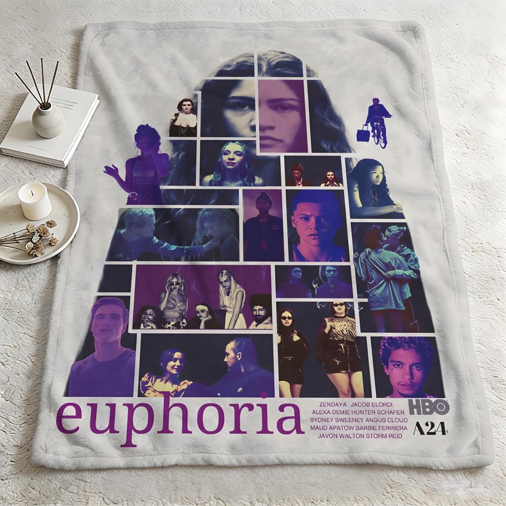 drama EEuphoriaa Throw Warm Soft Flannel Blanket Multiuse for Sofa Bed Camping Travel Nap