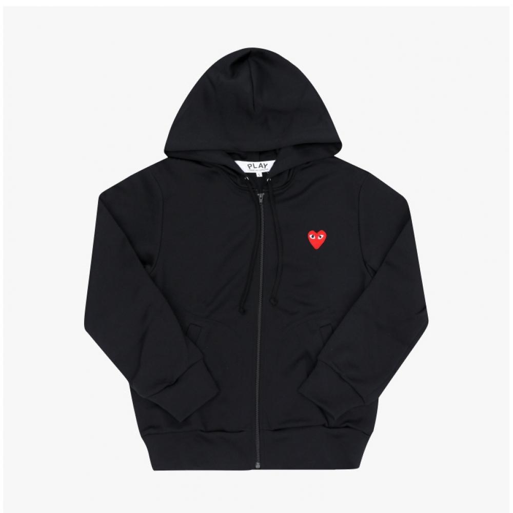 Comme Des Garons Play Rotes Herz Wappen Hoodie Ax T172 051