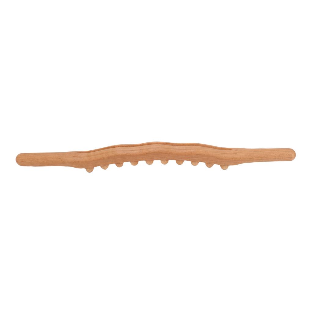 Guasha Wood Stick Tool Double Row 20 Beads Manual Handheld Wooden Massage Tool for Full Body
