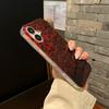 Luxury Wine Red Leopard Print High-End Phone Case For iPhone 16 Pro Max 15 14 13 12 11 XS XR X SE 7 8 Plus Shockproof Soft Cover
