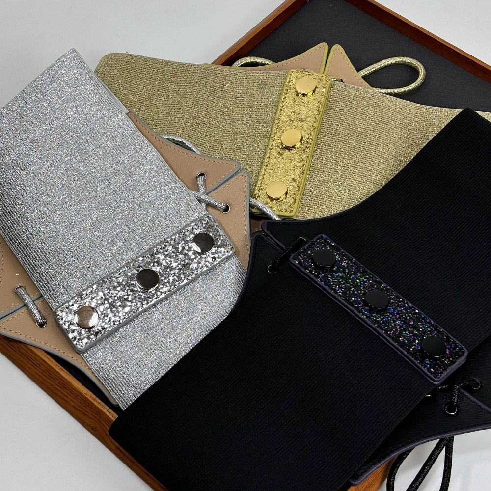 PU Leather Gold Cummerbunds Shinny Blingbling Corset Belt Leopard Print Waistband  Women